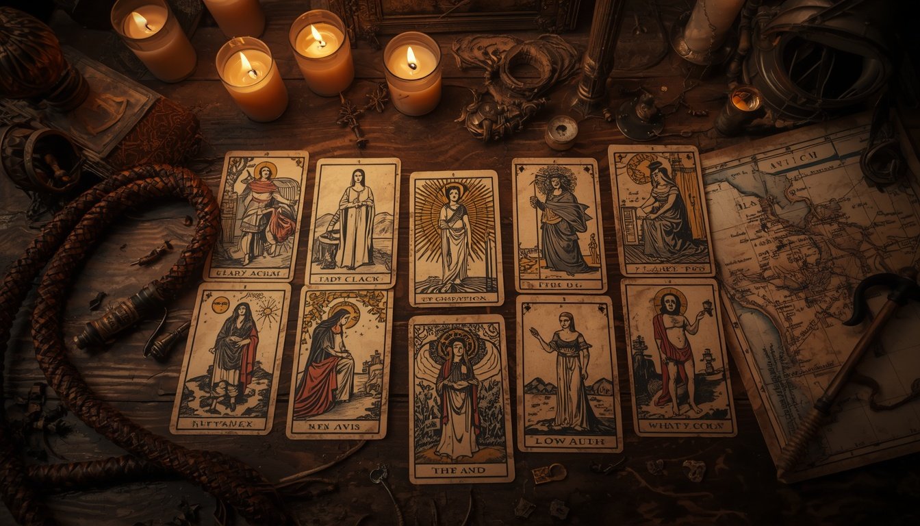 Cartas de tarô e chicote, clima de Castlevania Belmont's Curse