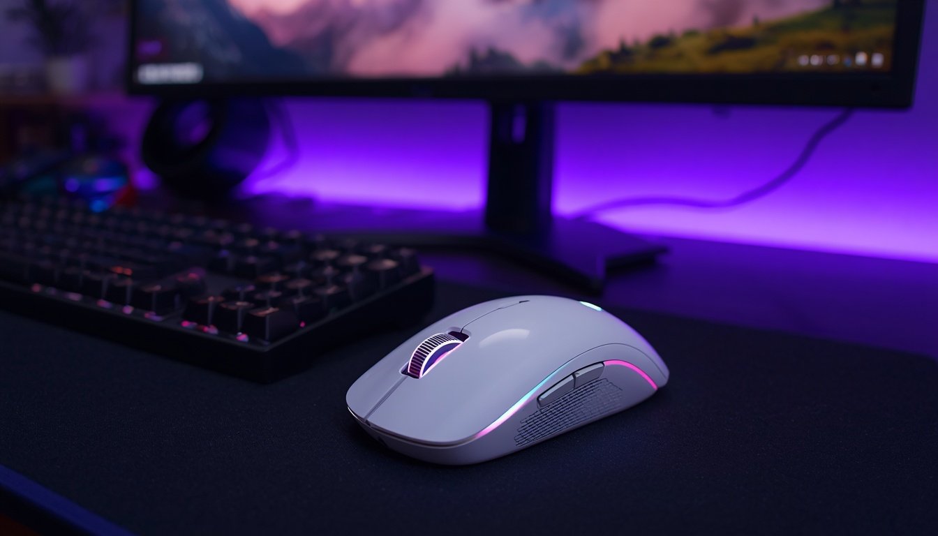 Mouse gamer sem fio para jogar Enshrouded 1.0