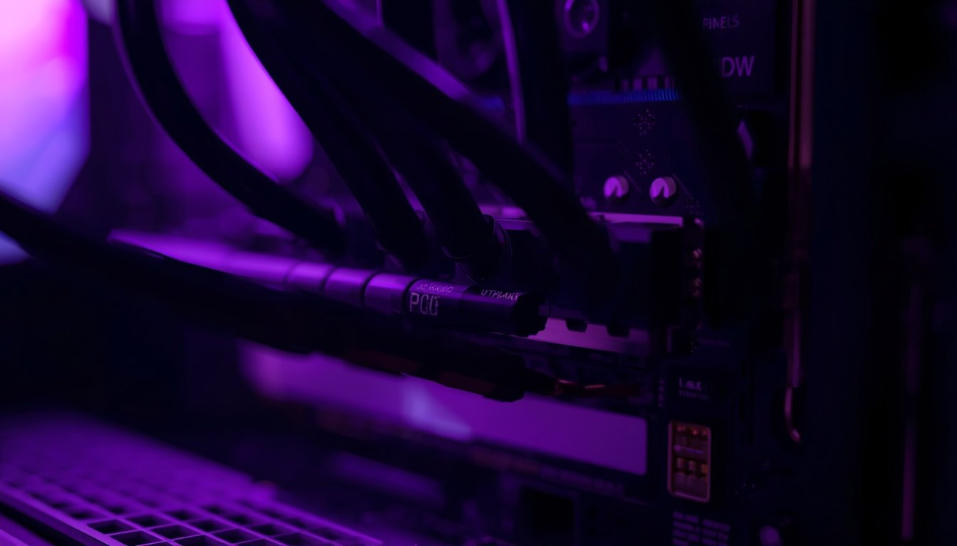 Cabos de energia PCIe conectados na placa de vídeo