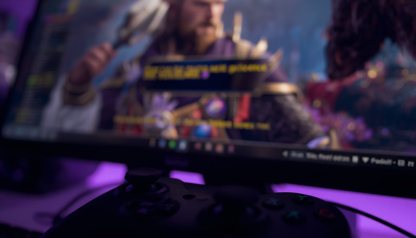 Tela de diálogo de jogo de RPG no emulador de Switch